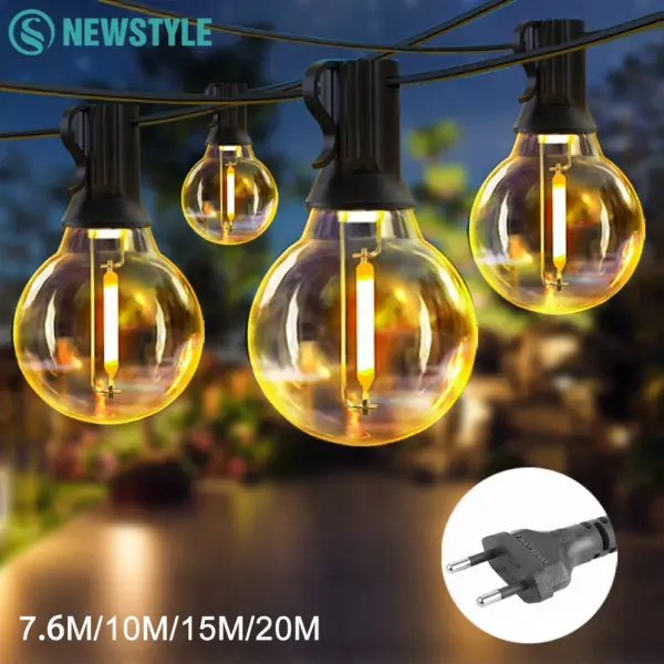 G40 LED Ball String Lights 7.6M/20M Outdoor