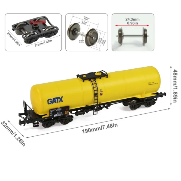 Evemodel HO Scale Tank Car C8768 with Wheels - Image 3