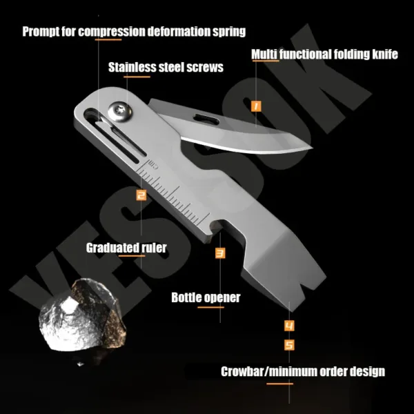 9-in-1 Titanium Alloy EDC Outdoor Tool - Image 7
