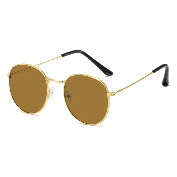 Vintage Round Metal Sunglasses for Women - Image 5