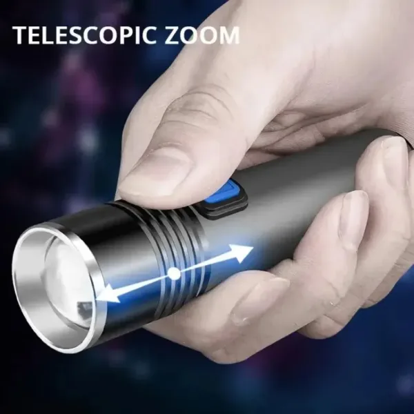 USB Rechargeable 395nm UV Flashlight - Image 3