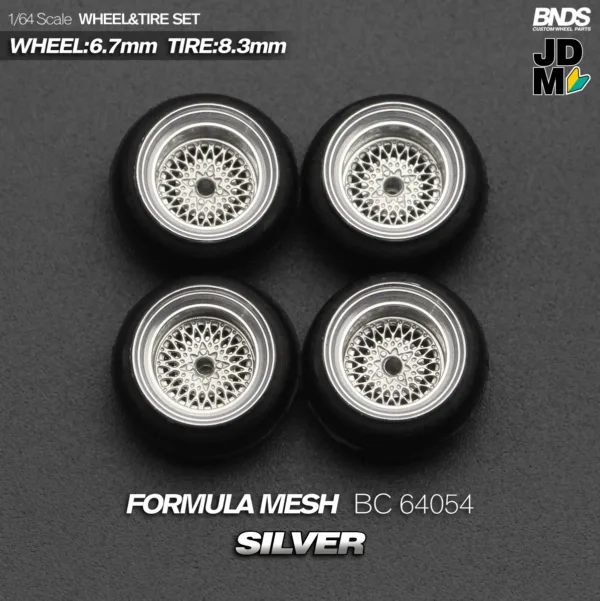 1/64 Scale Alloy Wheel and Tire Set 4pcs - Image 39