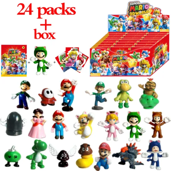 Super Mario Figure Blind Box 24 Pack Set