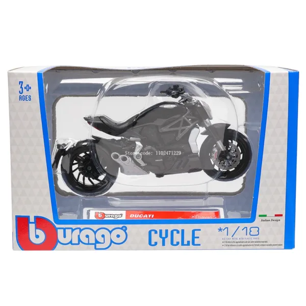 Bburago 1:18 Ducati X Diavel S Motorcycle Model - Image 6