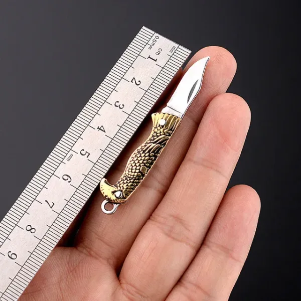 Mini Brass Folding Knife Portable EDC Tool - Image 22