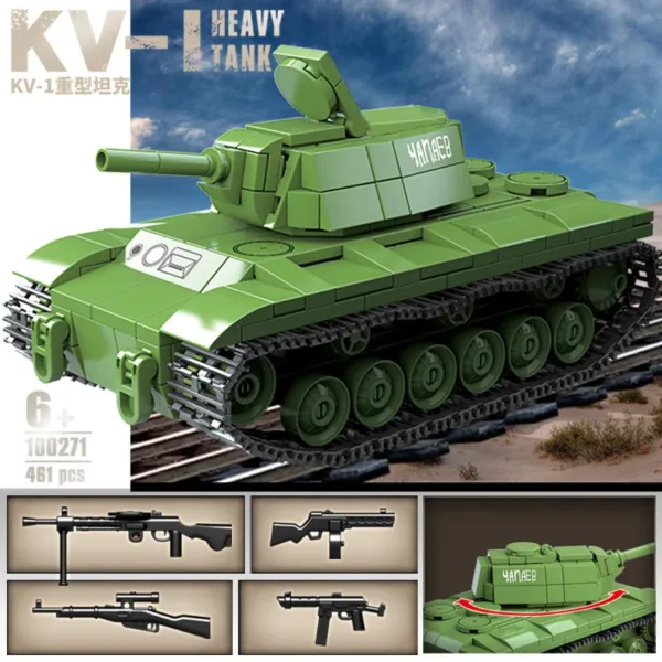 WW2 Tank Building Blocks Model Set for Kids - Image 9