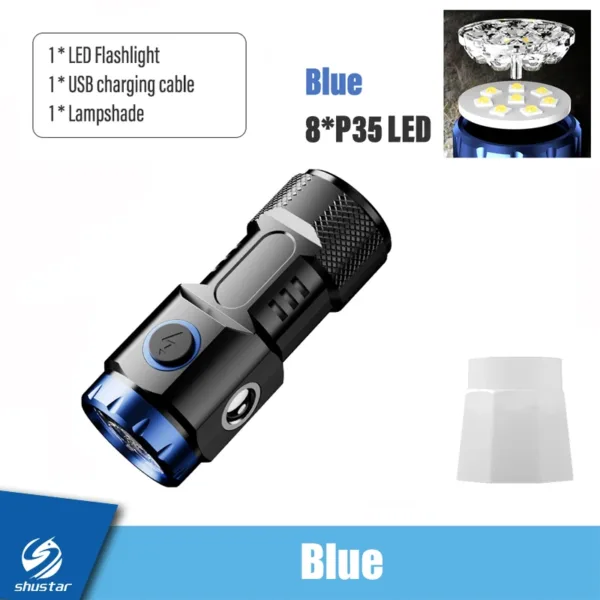 Rechargeable Mini LED Flashlight with Magnet - Image 9