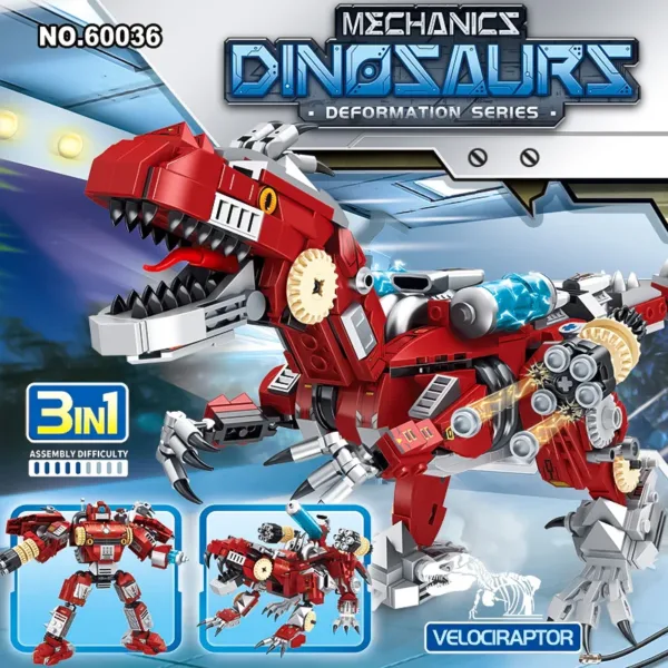 Tyrannosaurus Rex Mechanical Robot Building Toy - Image 7