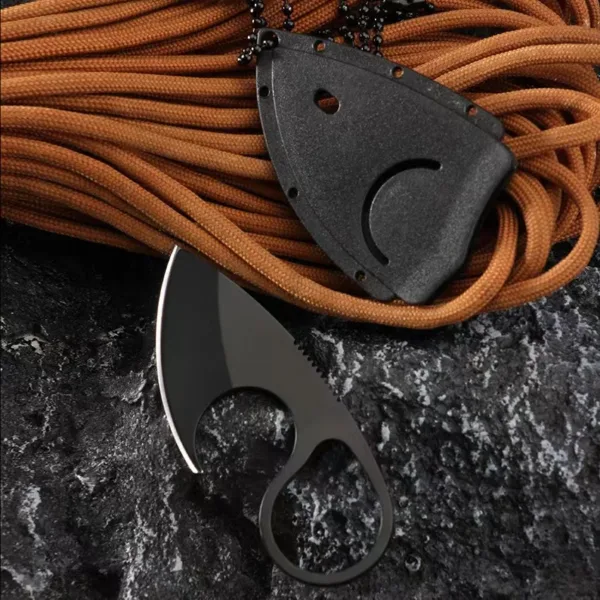 Stainless Steel Fixed Blade Knife with Sheath - Image 4