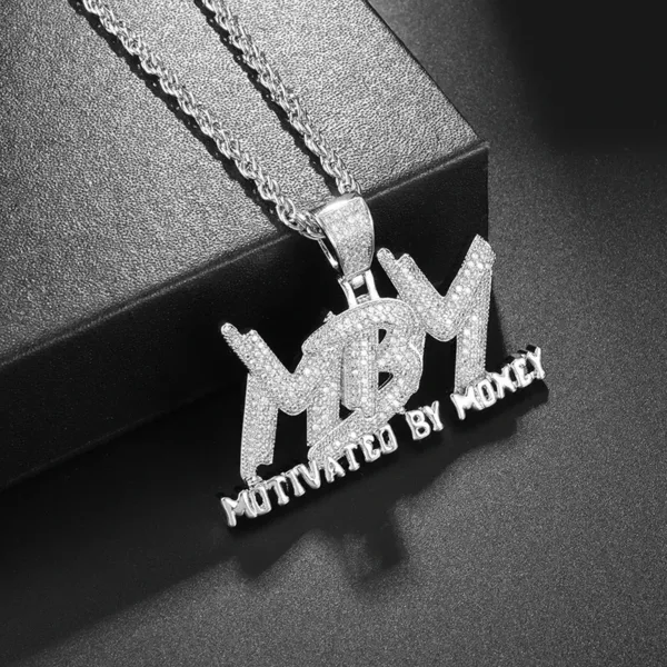 Iced Out Spades Playing Card Necklace for Men - Image 29