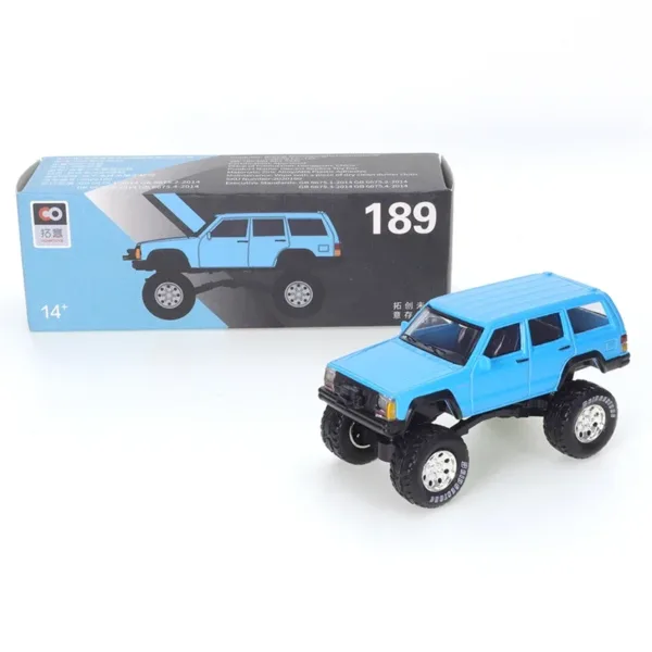 1:64 Blue Jeep Cherokee Diecast Model - Image 9