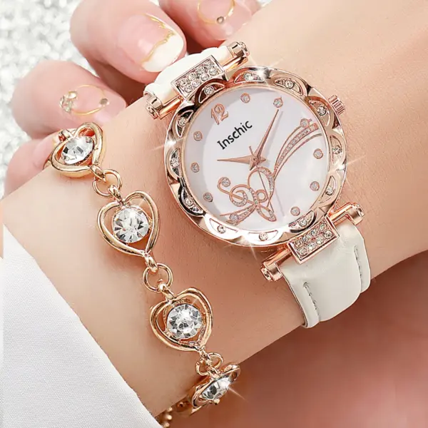 6PCS Women's Rhinestone Watch Jewelry Set - Image 3