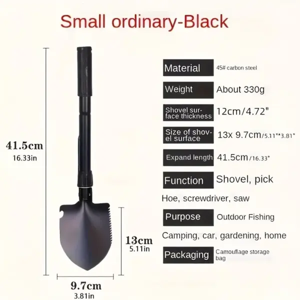 Compact 5-in-1 Tactical Survival Shovel - Image 5