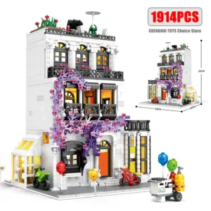 European Style Villa Building Blocks Model