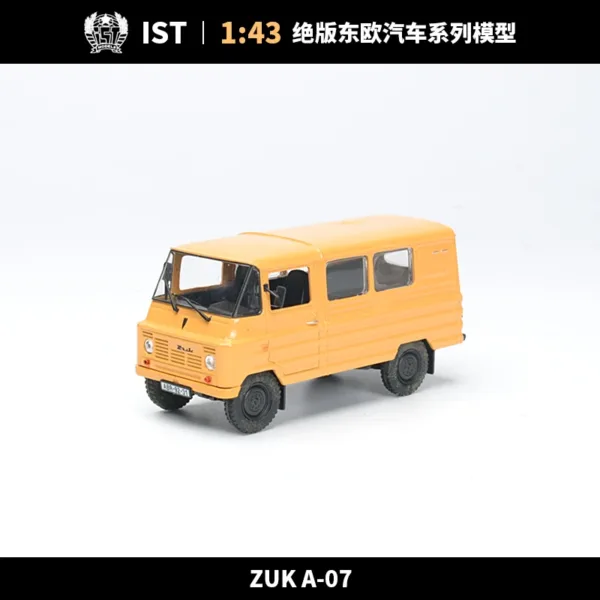 1:43 Scale ZUKA-05 Soviet Yellow Minivan Model - Image 5