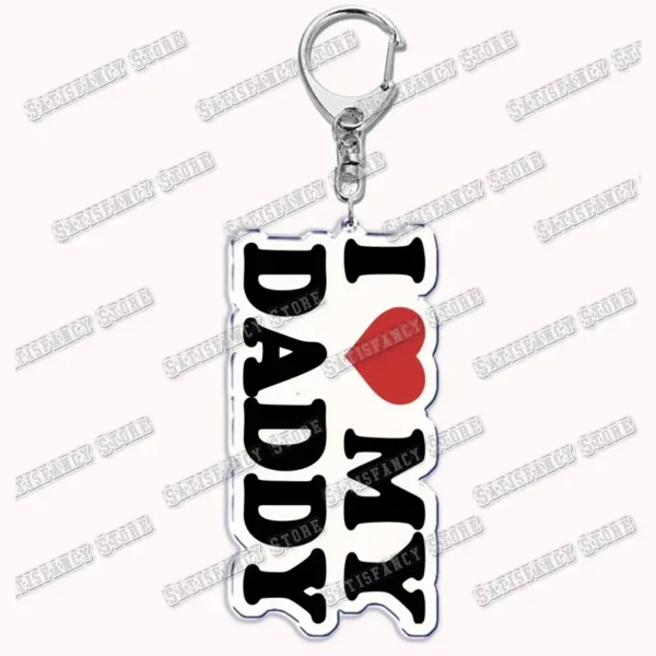 Silver Keychain with Heartfelt Letter Design - Image 52