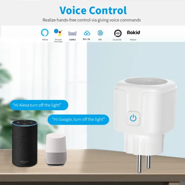 EU Smart WiFi Plug 16A Voice Control Outlet - Image 3