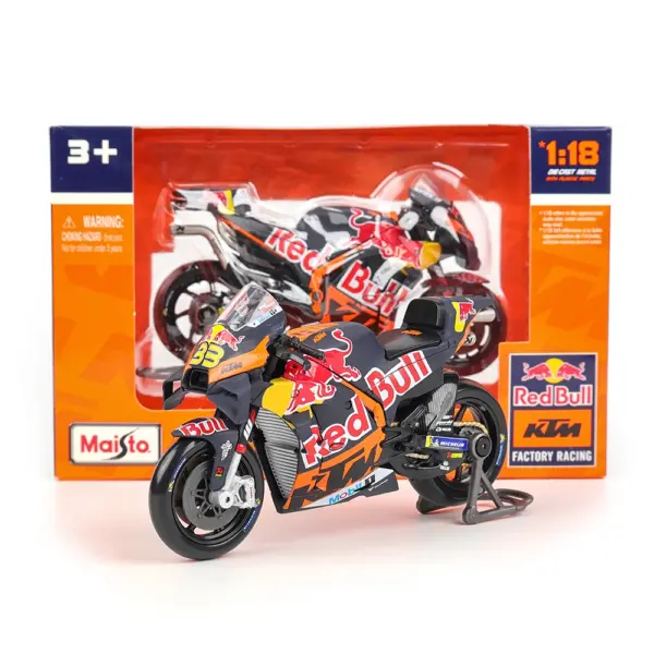 Maisto 1:18 Red Bull KTM Motorcycle Model - Image 5