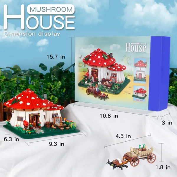 2233PCS Mushroom House Building Blocks Set - Image 6