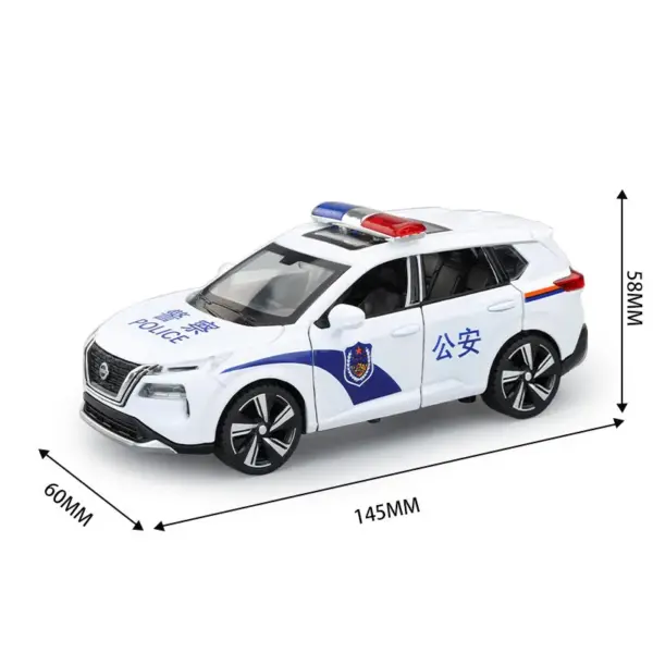 1:32 Scale X-TRAIL Police Car Toy Model - Image 8