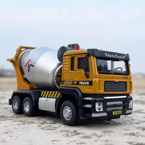 1/50 Scale Yellow Mixer Truck Toy Model