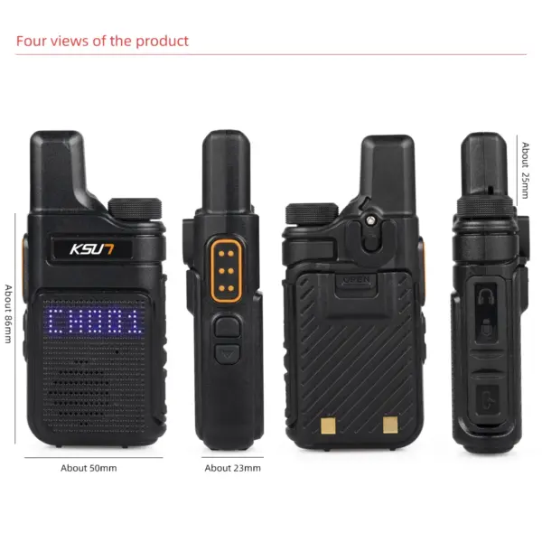 KSUT M6 Walkie Talkie Portable Two-Way Radio Set - Image 4