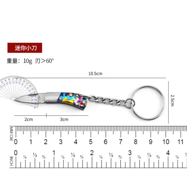 Mini Folding Knife Keychain with Sharp Blade - Image 5