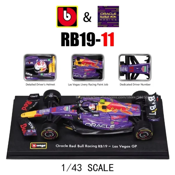 Bburago 1:43 F1 Red Bull Racing Diecast Model - Image 25