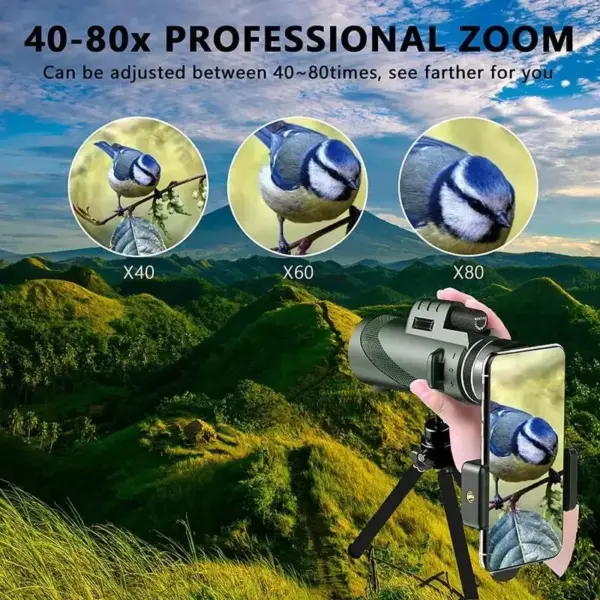 80x100 HD Monocular with BAK4 Prism - Image 5