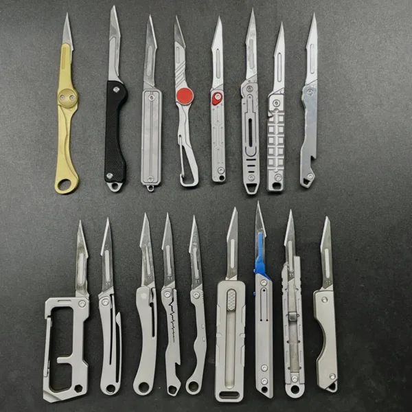 Titanium Alloy Folding Knife with 10 Blades - Image 4