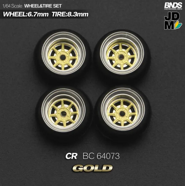 1/64 Scale Alloy Wheel and Tire Set 4pcs - Image 23