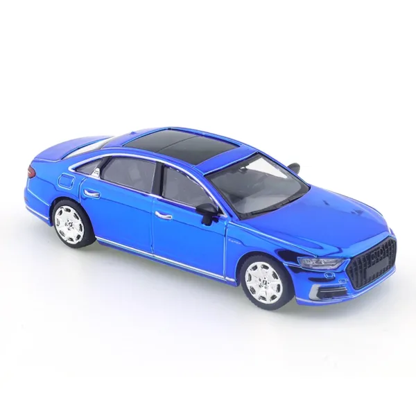 1/64 Audi A8L Blue Diecast Model Car - Image 3