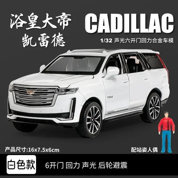 1:32 Scale Cadillac Escalade Diecast Model Car - Image 7