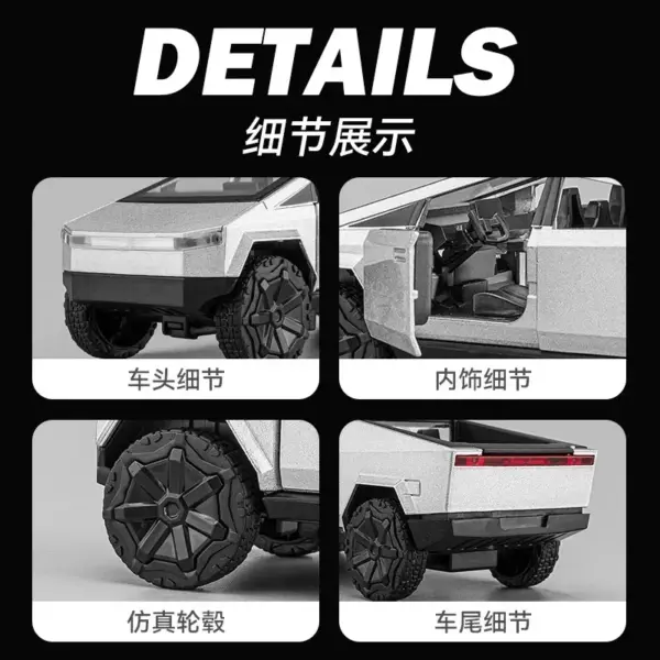 Tesla Pickup Truck 1:36 Diecast Metal Model - Image 5