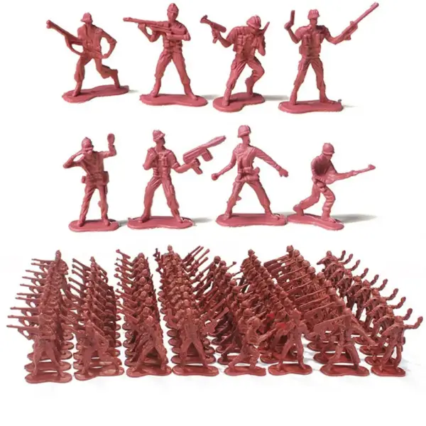 100Pcs Military Plastic Soldier Playset - Image 4