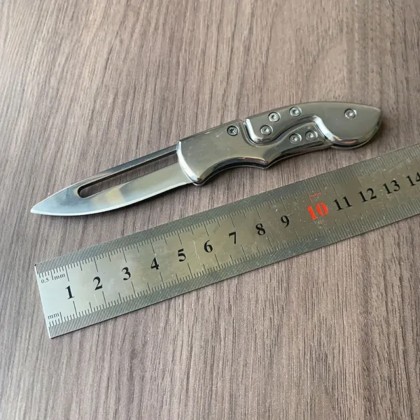 Compact Stainless Steel Folding Knife 14cm - Image 3