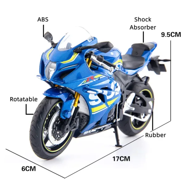 1/12 Suzuki GSX-R1000RR Diecast Metal Model - Image 5