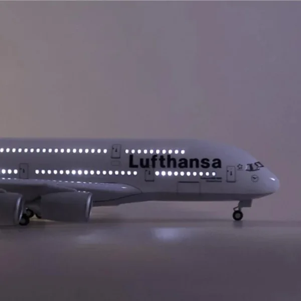 Diecast Lufthansa A380 Resin Model Airplane - Image 6