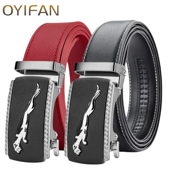 Men's Genuine Leather Belt Set of Two - Image 5