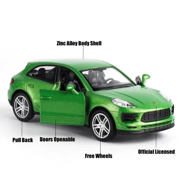 1/36 Diecast Porsche Macan SUV Toy Car - Image 3