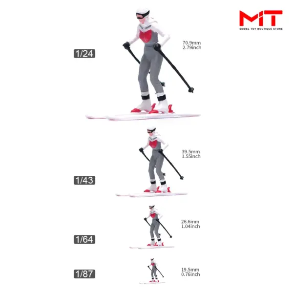 Trendy Resin Skiing Miniatures Set of 4 - Image 3