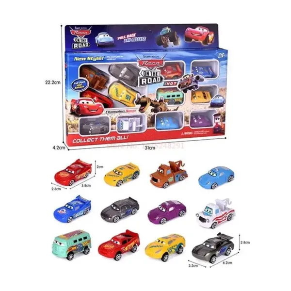 12pcs Disney Cars Diecast Toy Car Set - Image 5