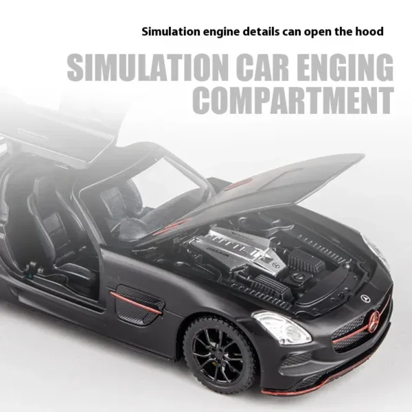 1:32 Mercedes Benz SLS AMG Diecast Model Car - Image 4