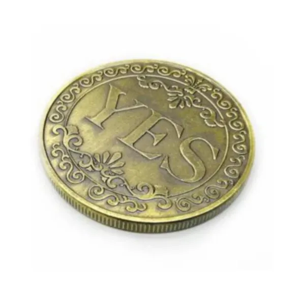 40mm Bronze Lucky Yes/No Coin Display Piece - Image 5