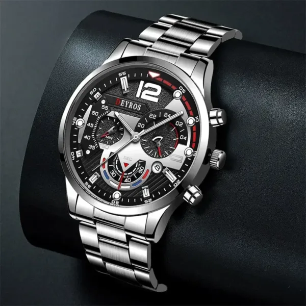 Luxury Stainless Steel Quartz Men's Watch - Image 4