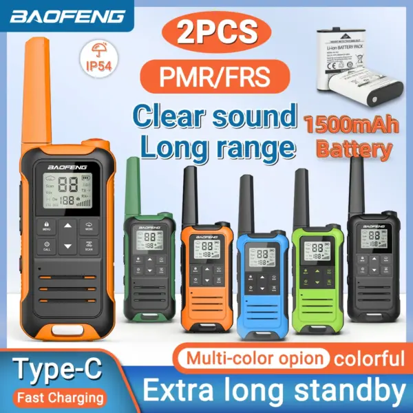 2pcs Baofeng F22 Long Range Walkie Talkies