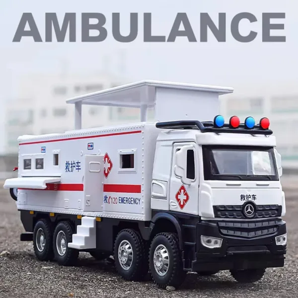 1/24 Scale Fire Engine Ambulance Toy Model - Image 2