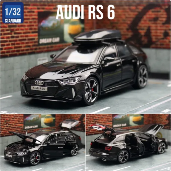 1/32 Audi RS6 Diecast Model Car with Lights - Image 10