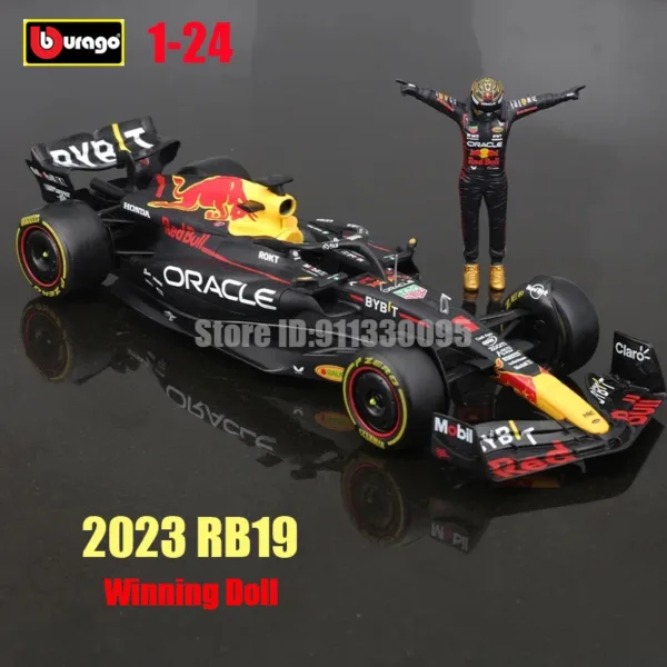 Bburago 1:24 Red Bull RB19 Diecast Model Car - Image 4