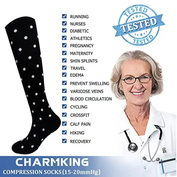 3 Pairs Compression Socks for Men and Women - Image 3